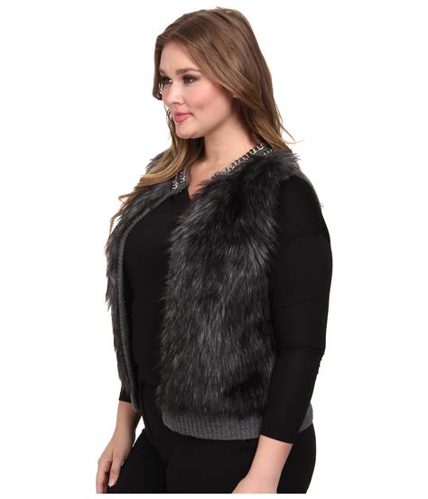 michael kors fur vest chain